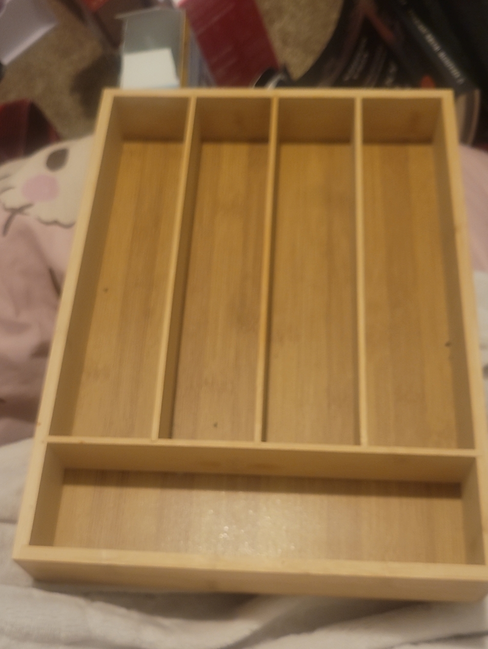 Bamboo Utensil Drawer Organizer - Natural